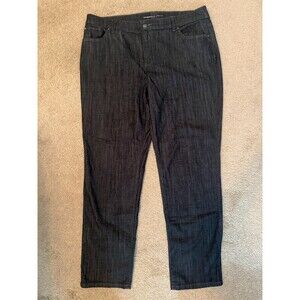 Chico’s Slim Boyfriend Ankle Jeans Womens Size 2.5 Dark Wash Stretch 29""